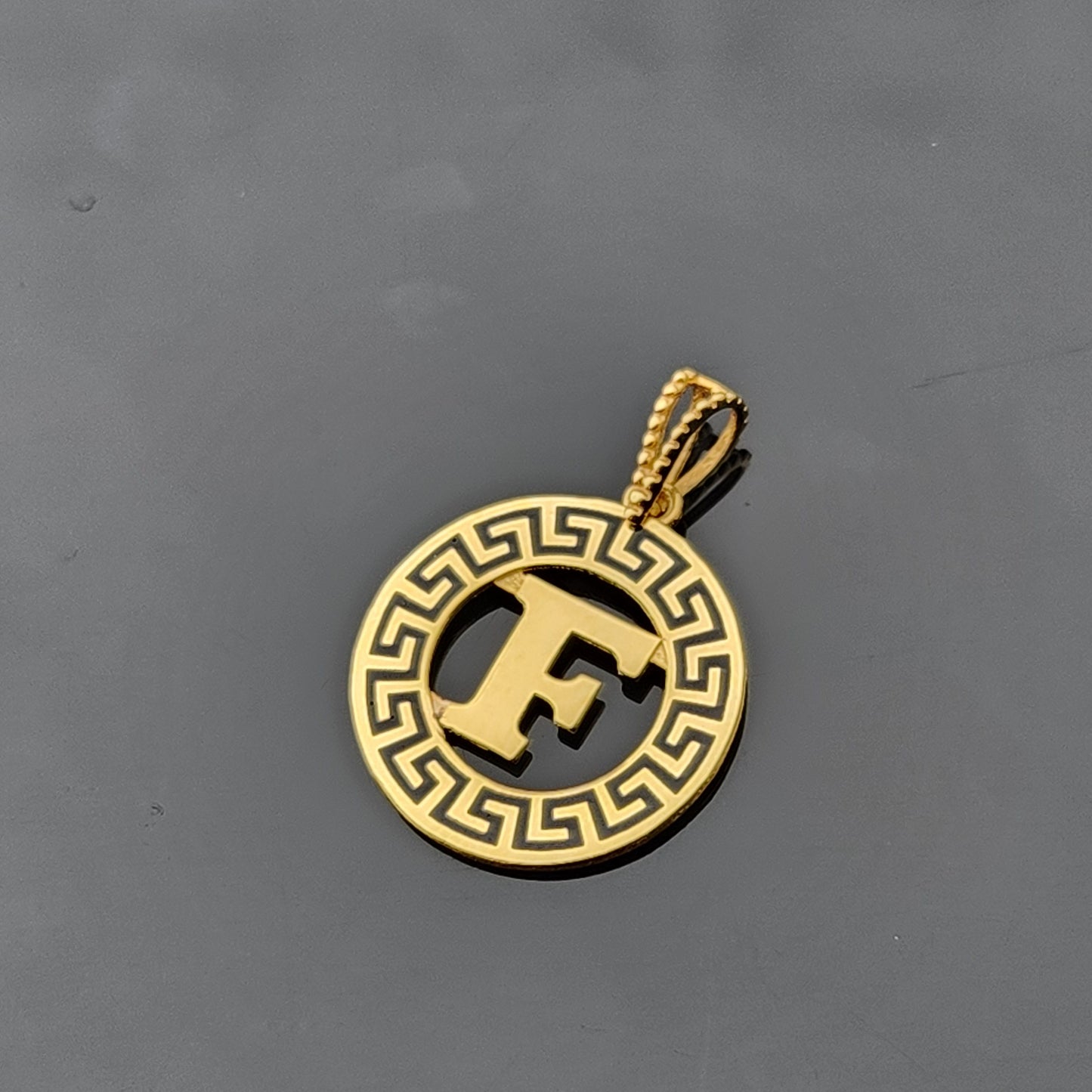 21K Solid Gold Letter Pendant P1731