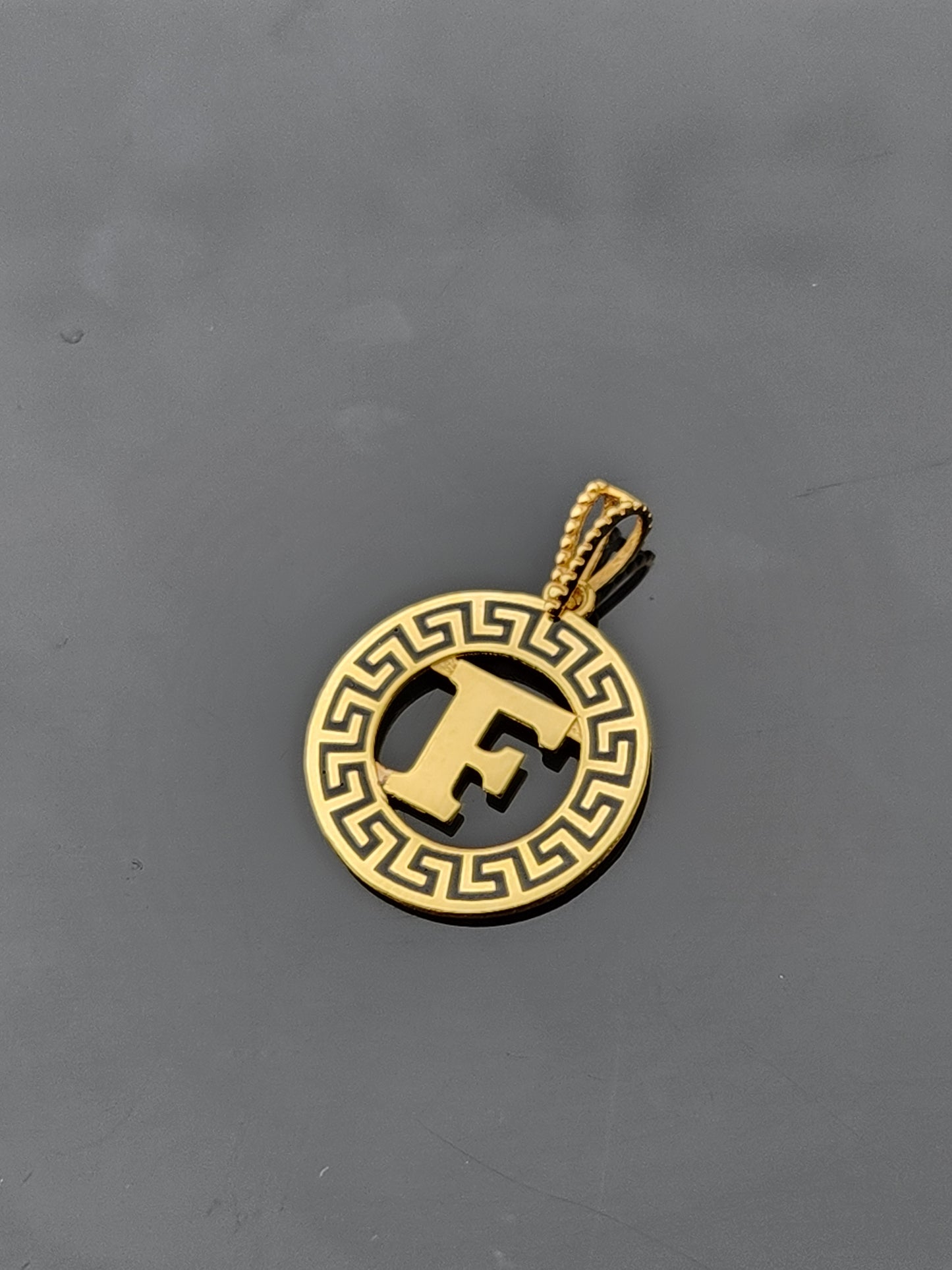 21K Solid Gold Letter Pendant P1731