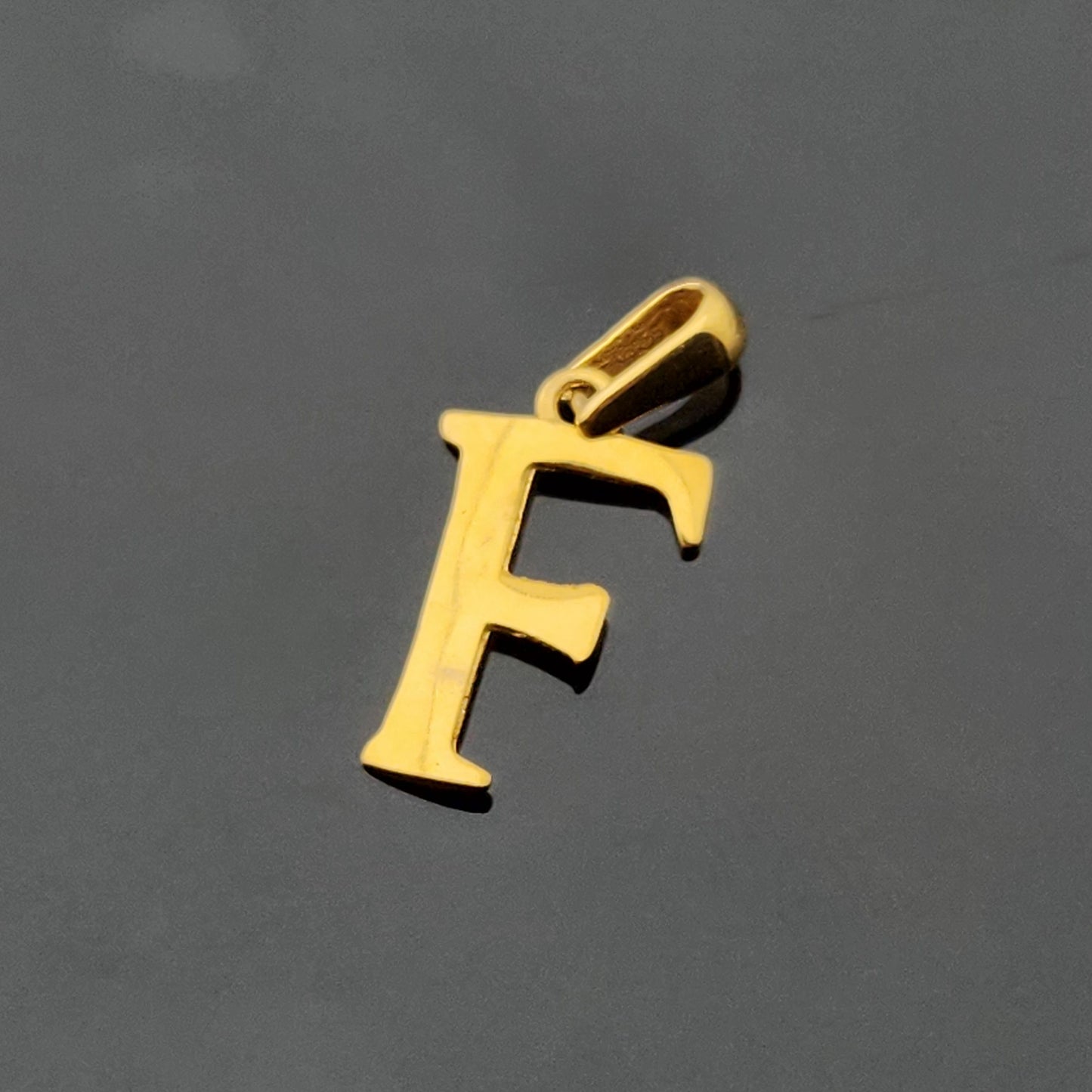 21K Solid Gold Letter Pendant P1733