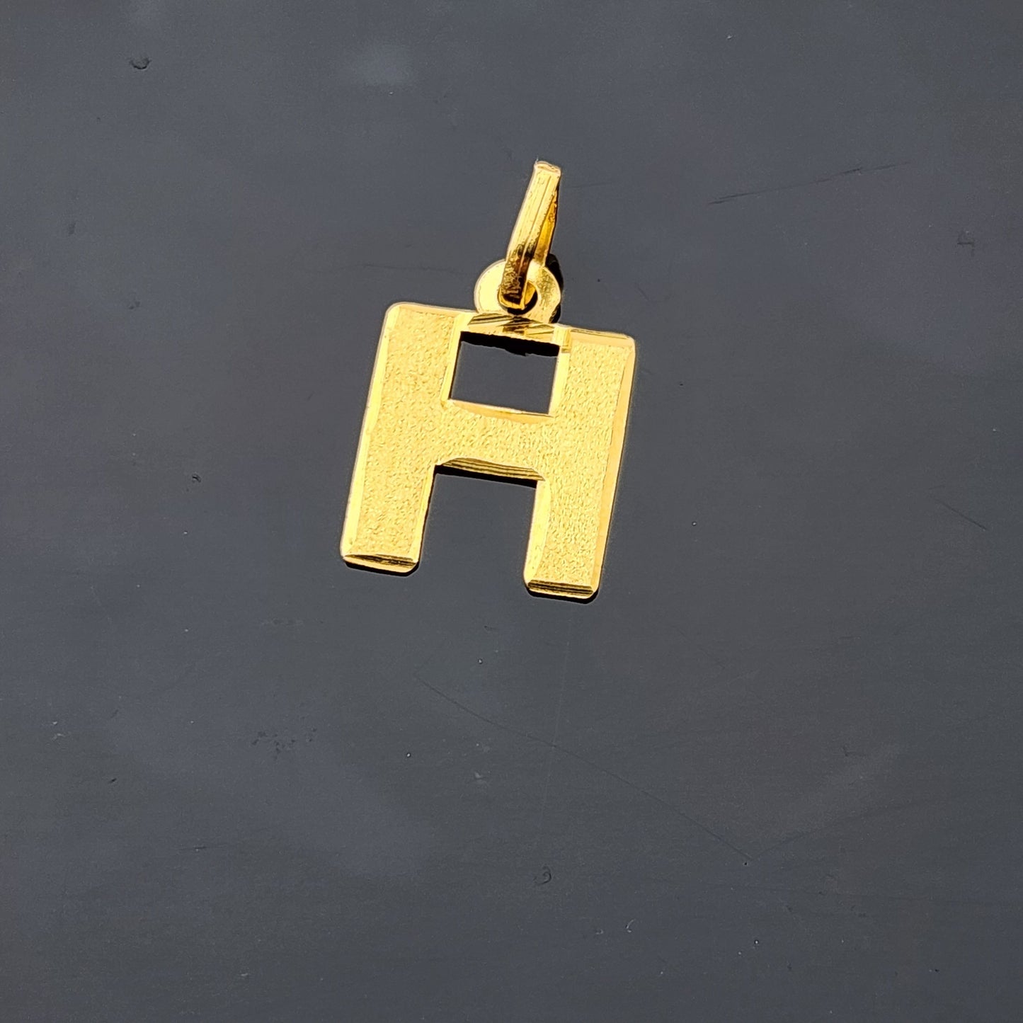 21K Solid Gold Letter Pendant P1757