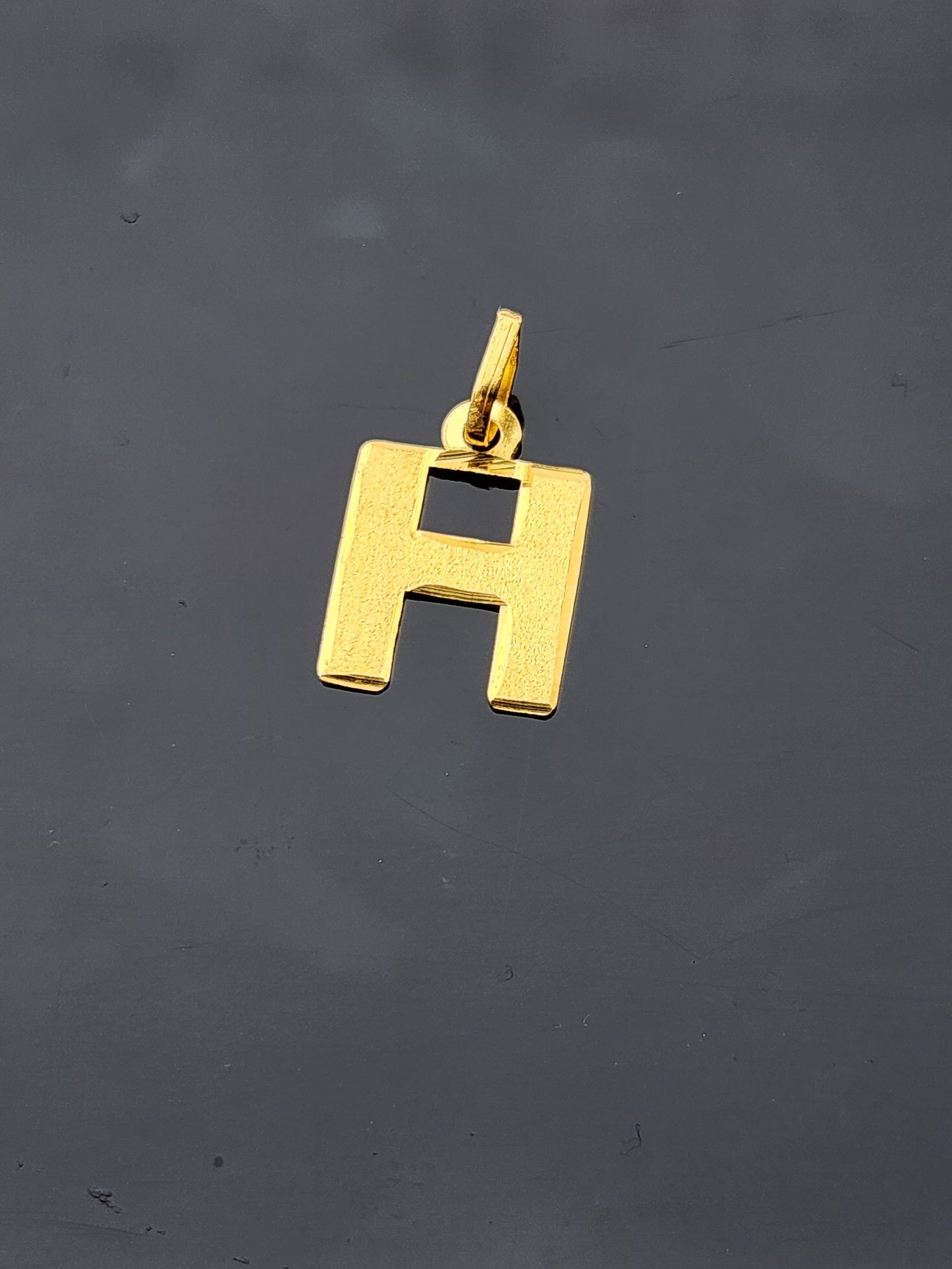 21K Solid Gold Letter Pendant P1757