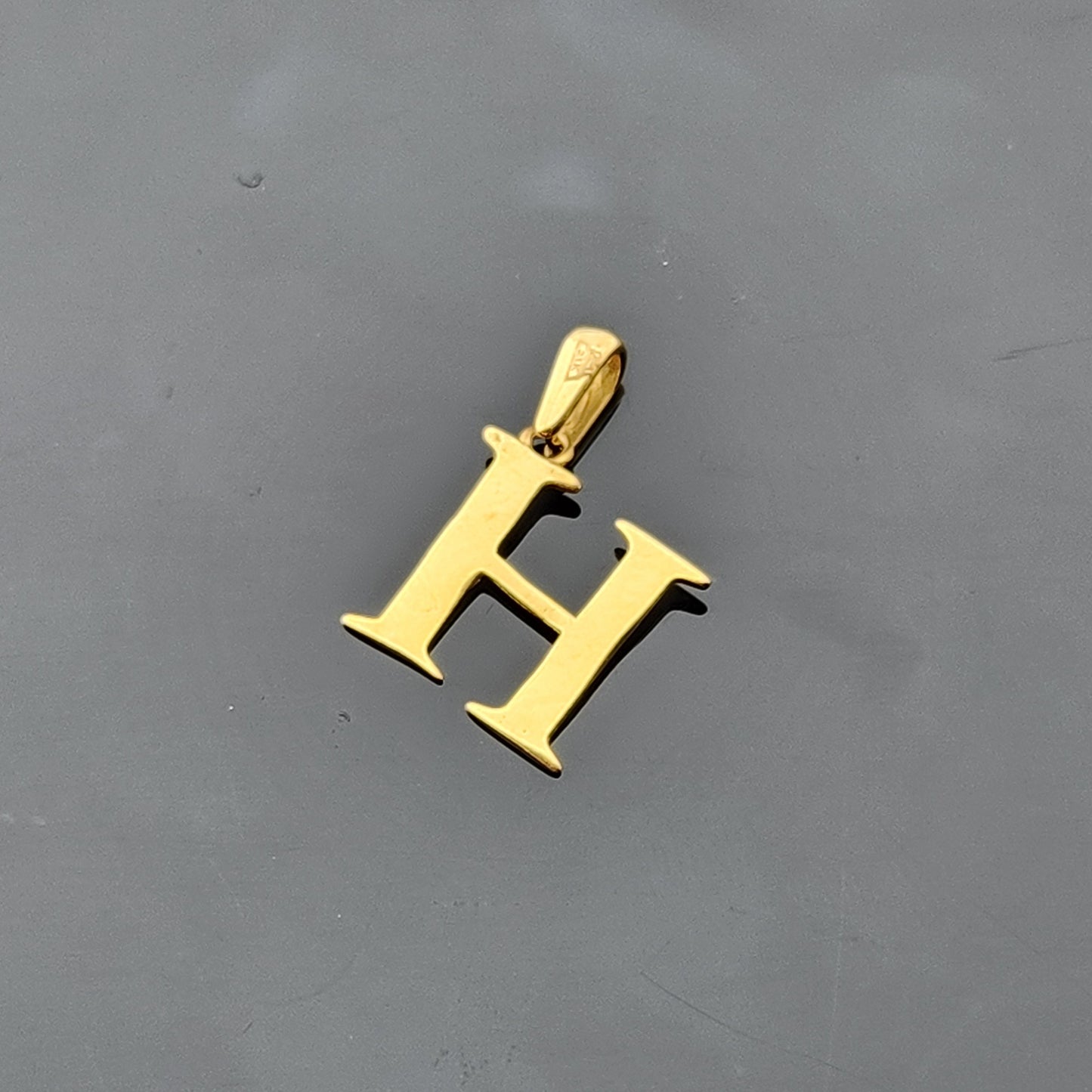21K Solid Gold Letter Pendant P1761