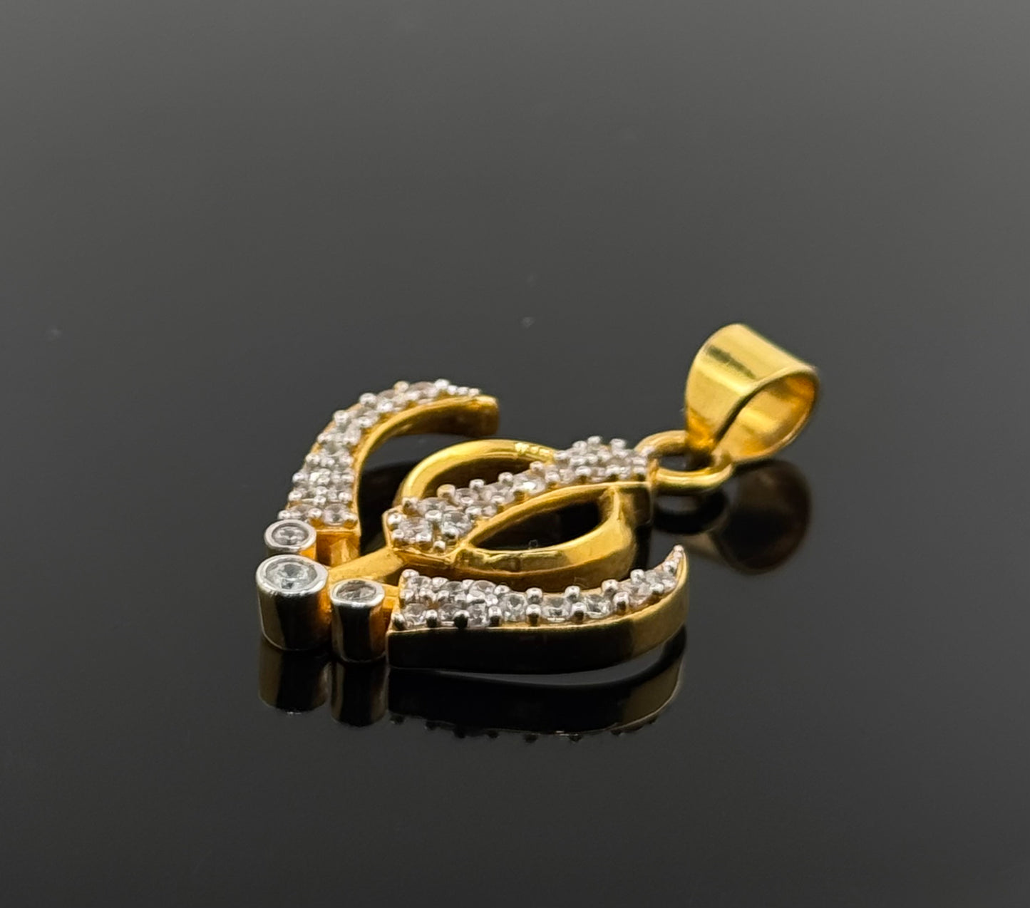 22K Solid Gold Sikh Pendants P195