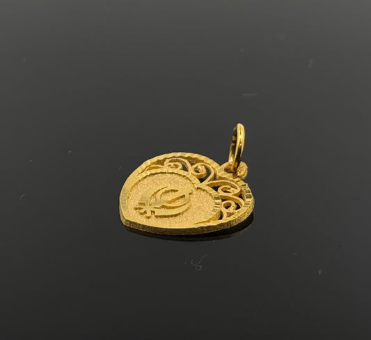 22K Solid Gold Sikh Pendants P200