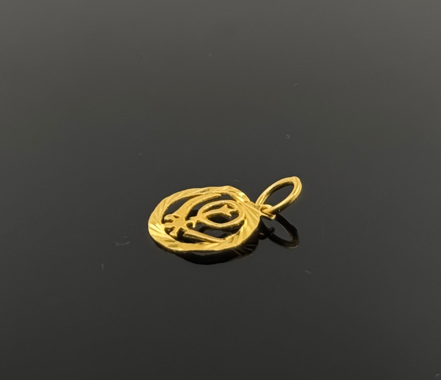 22K Solid Gold Sikh Pendants P236