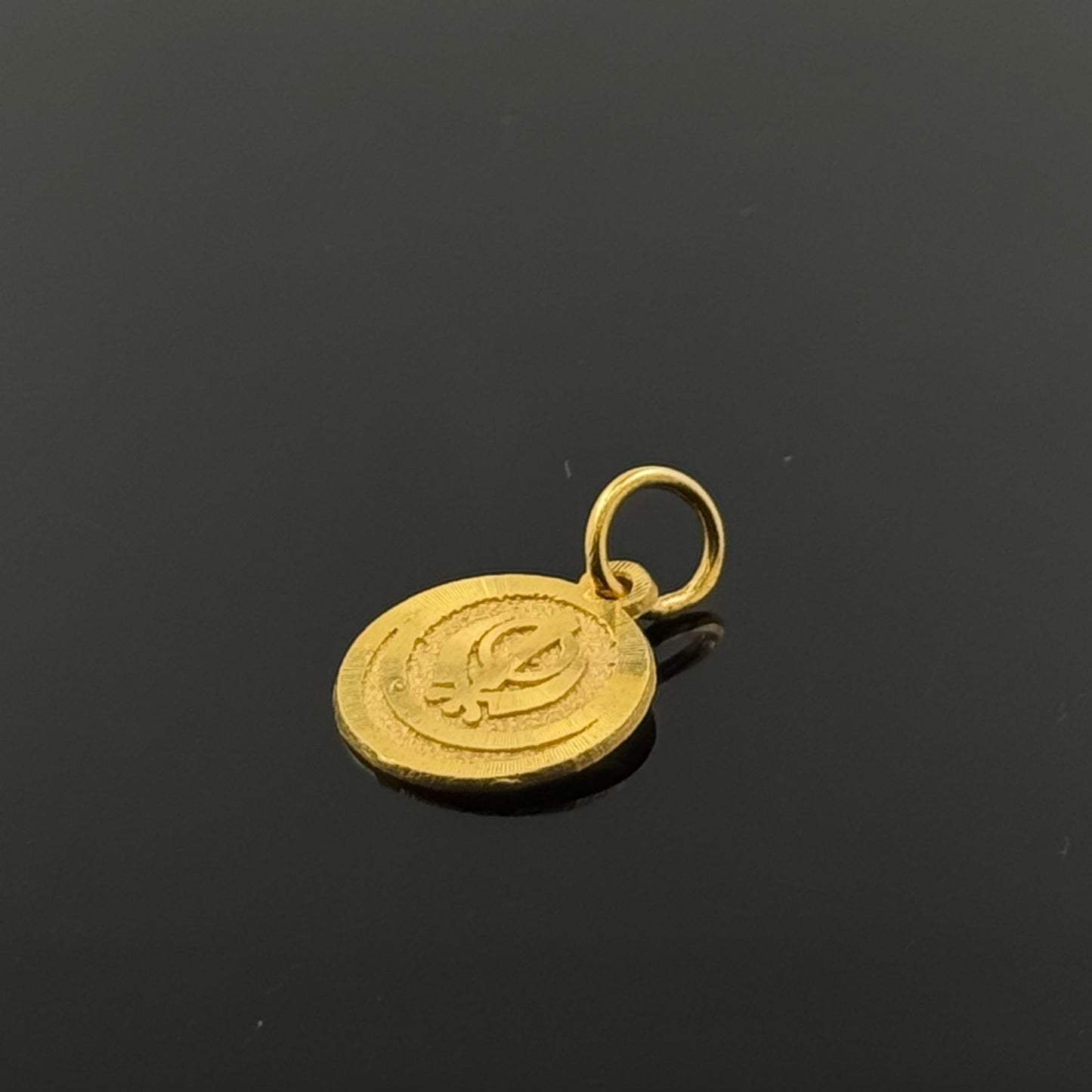 22K Solid Gold Sikh Pendants P237
