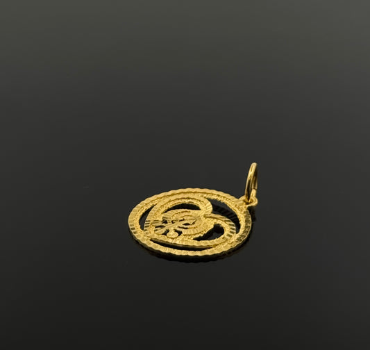 22K Solid Gold Sikh Pendants P243