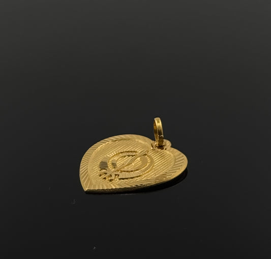 22K Solid Gold Sikh Pendants P245