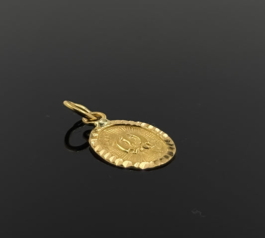 22K Solid Gold Sikh Pendants P255