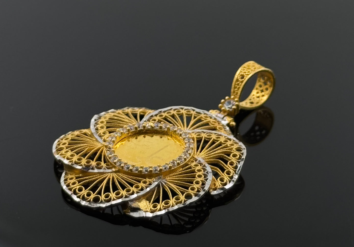 22K Solid Gold Islam Pendants P296
