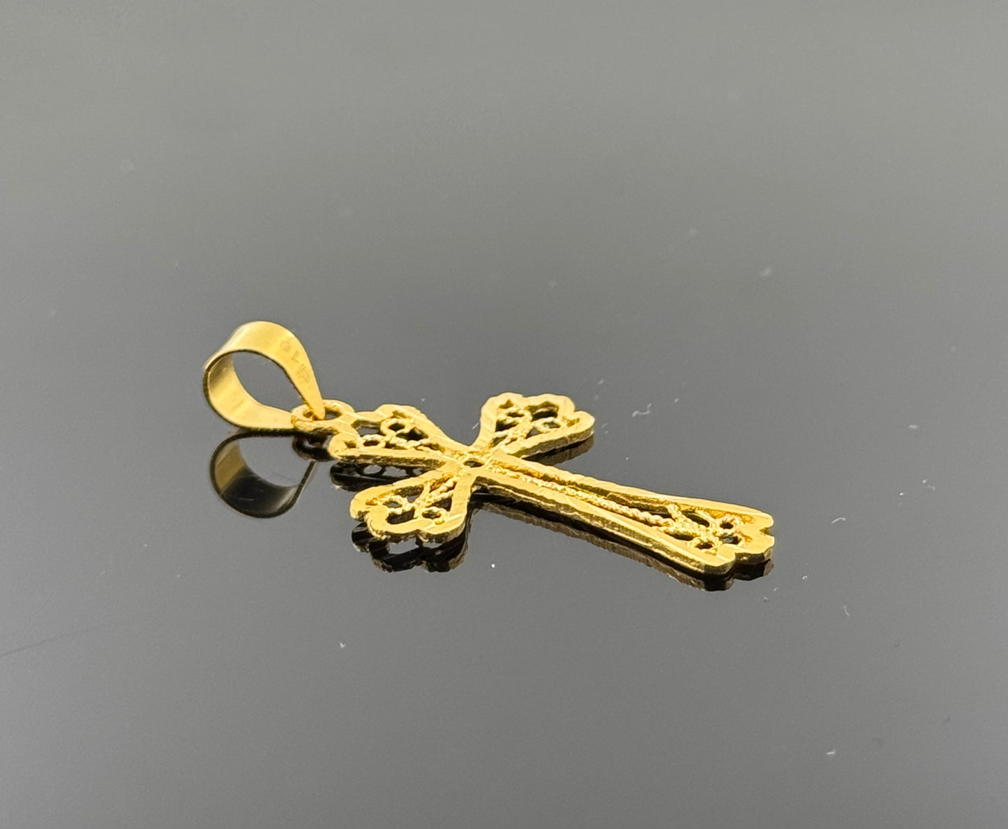 22K Solid Gold Christian Pendants P34