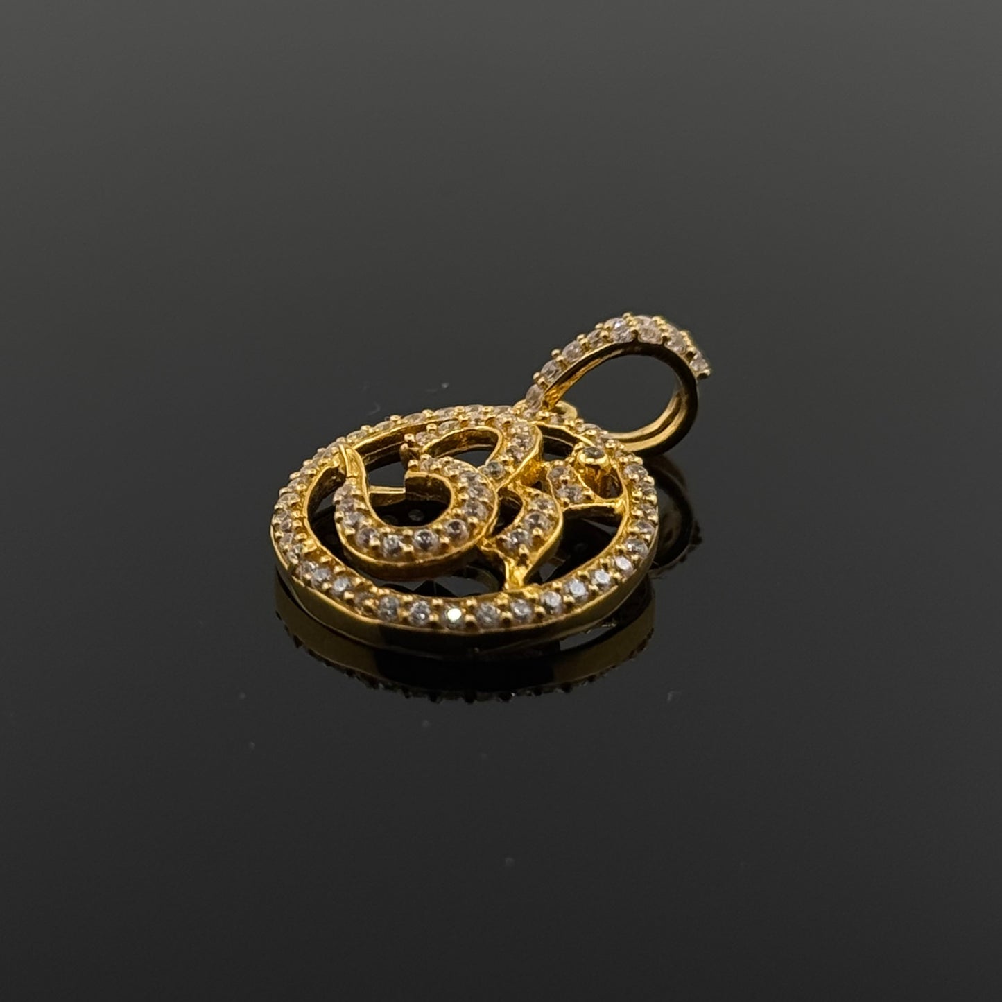 22K Solid Gold Hindu Pendants P428