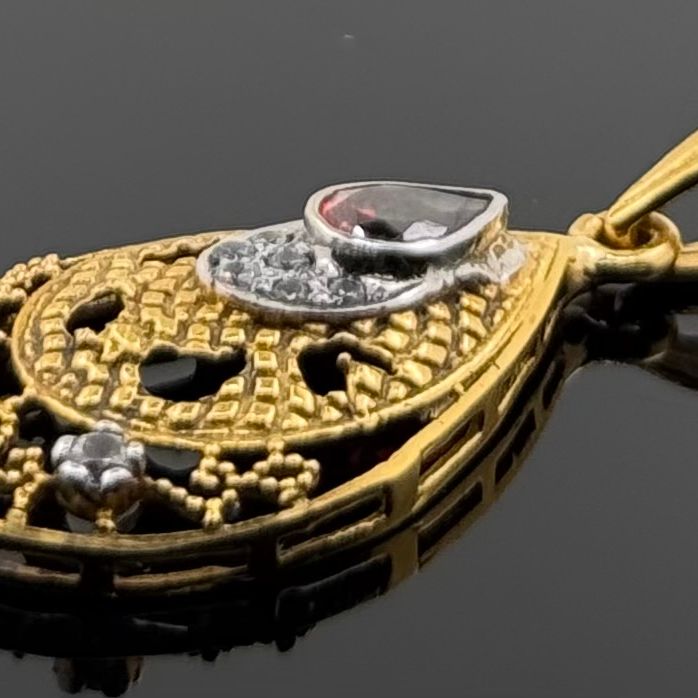 22K Solid Gold Fancy Pendants P486