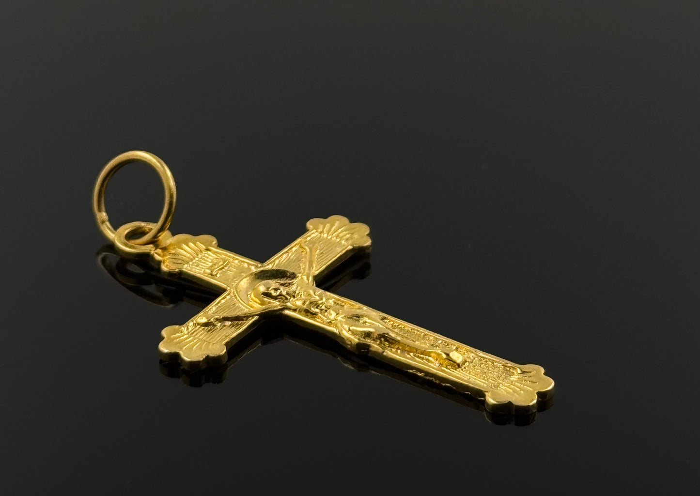 22K Solid Gold Christian Pendants P54