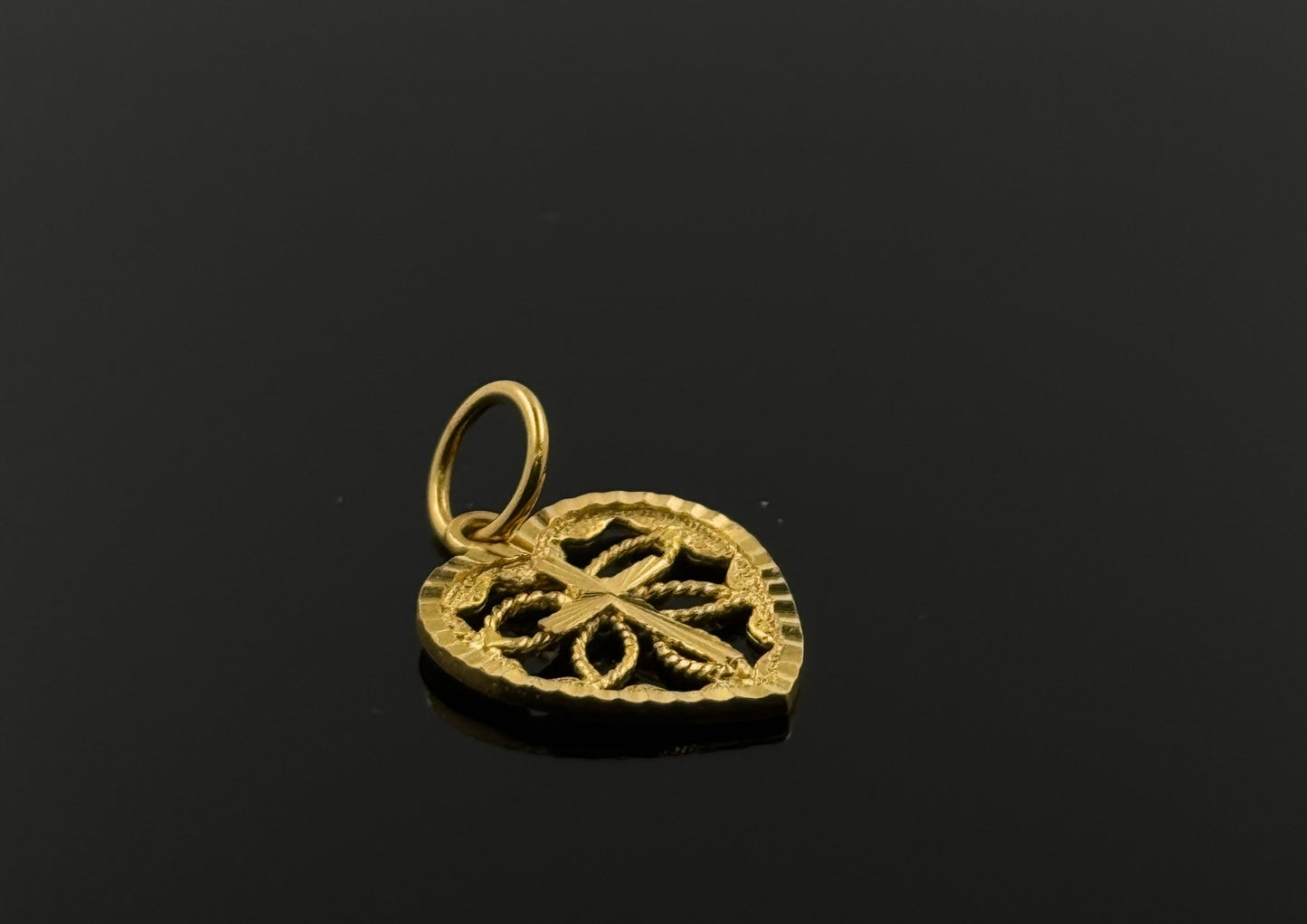 22K Solid Gold Christian Pendants P61