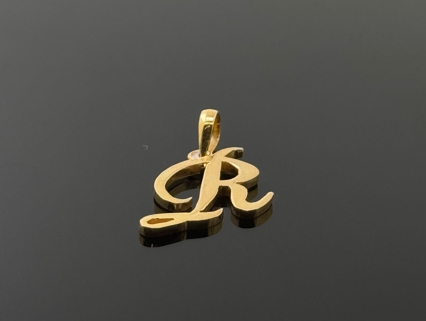 22K Solid Gold Initial Pendants P741