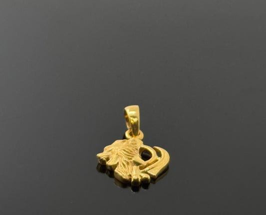 22K Solid Gold Sikh Pendants P748
