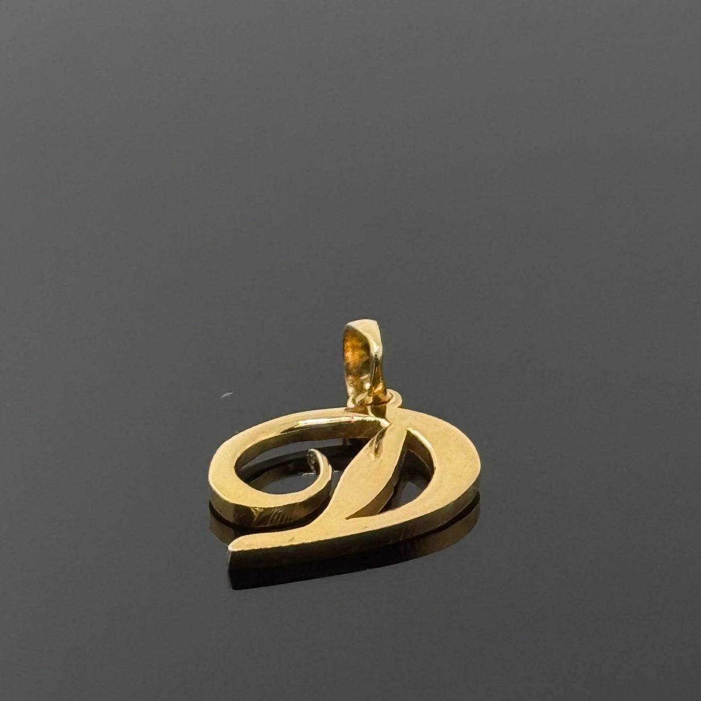 22K Solid Gold Initial Pendants P749