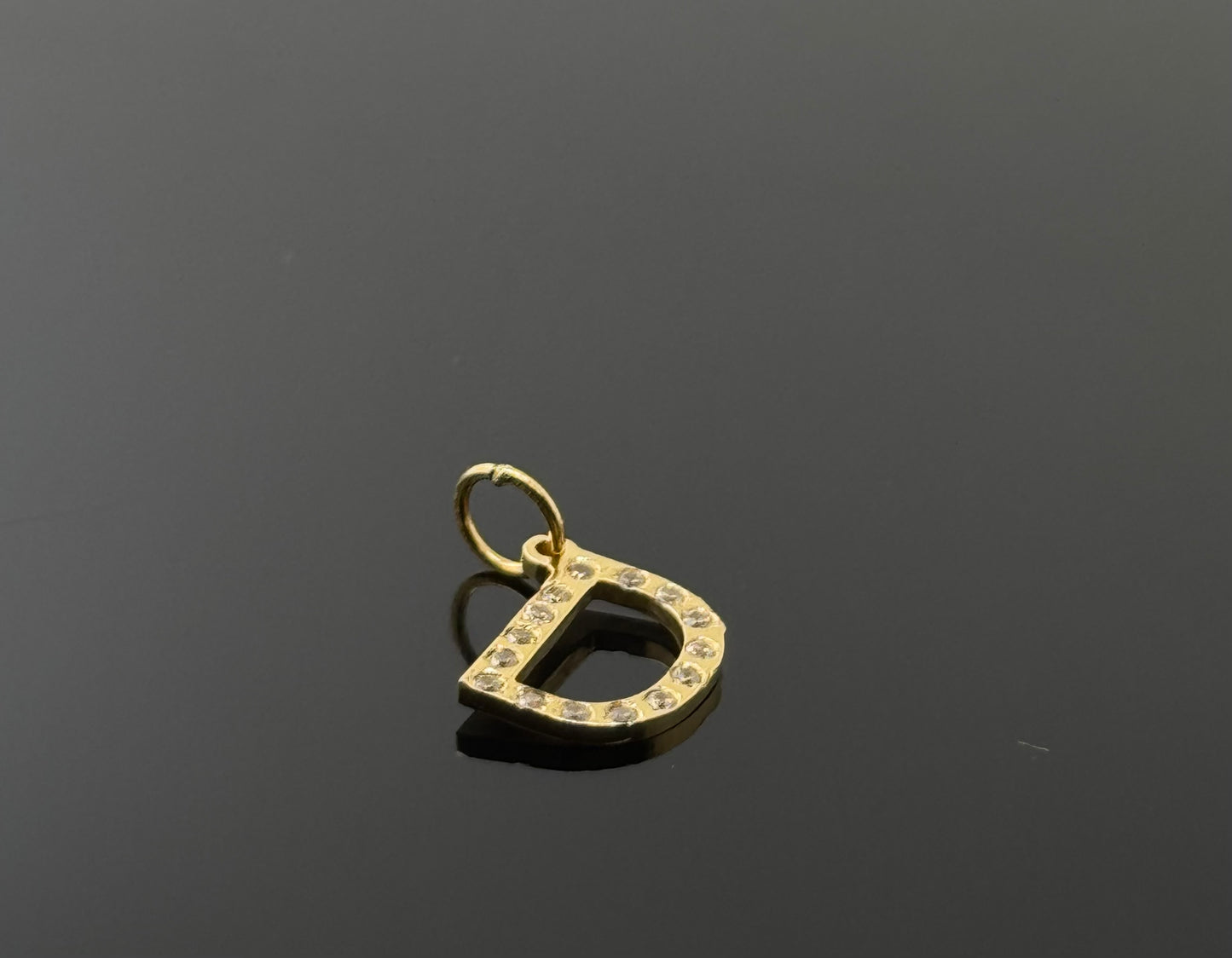 21K Solid Gold Initial Pendants P757