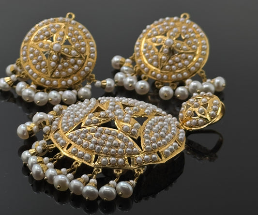 22K Solid Gold Fancy Pendant Sets PS113