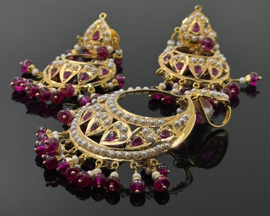 22K Solid Gold Fancy Pendant Sets PS116