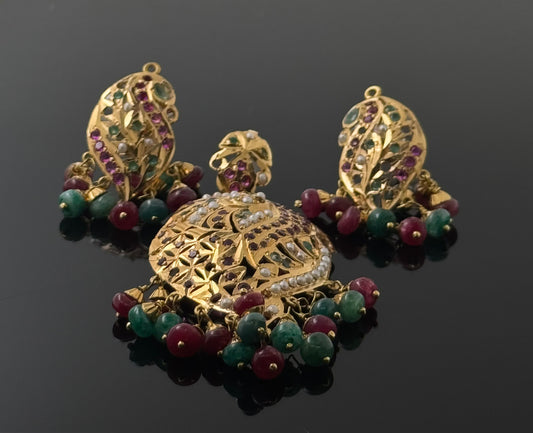 22K Solid Gold Fancy Pendant Sets PS145