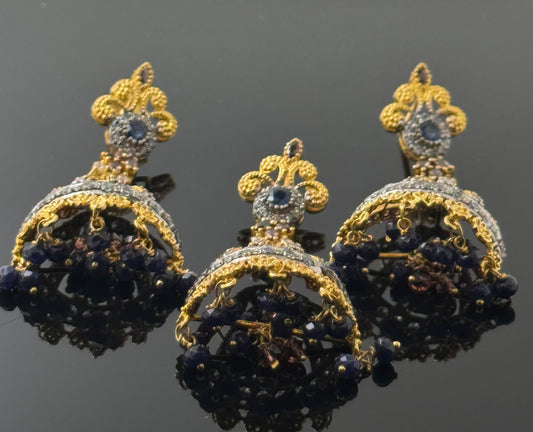 22K Solid Gold Fancy Pendant Sets PS147