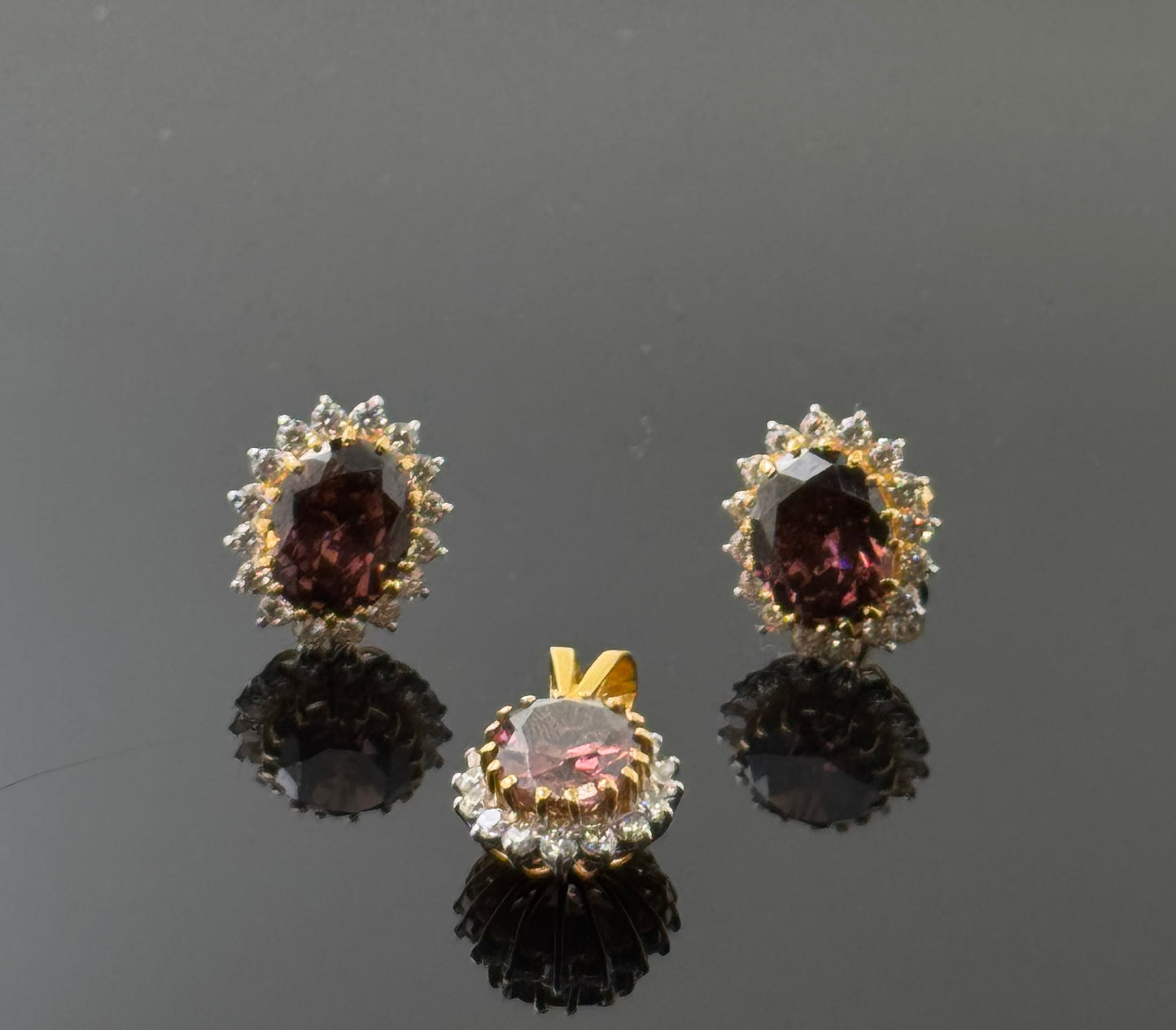 22K Solid Gold Fancy Pendant Sets PS161