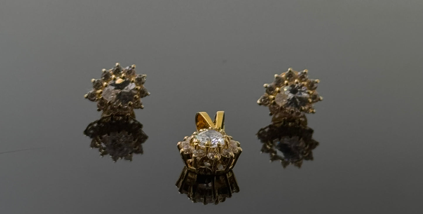 22K Solid Gold Fancy Pendant Sets PS172