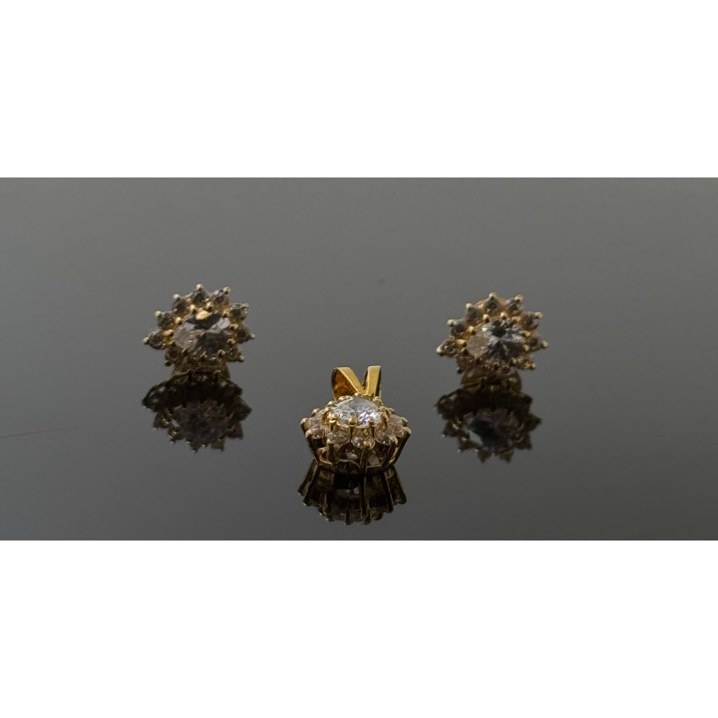 22K Solid Gold Fancy Pendant Sets PS172