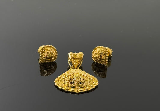 22K Solid Gold Fancy Pendant Sets PS173