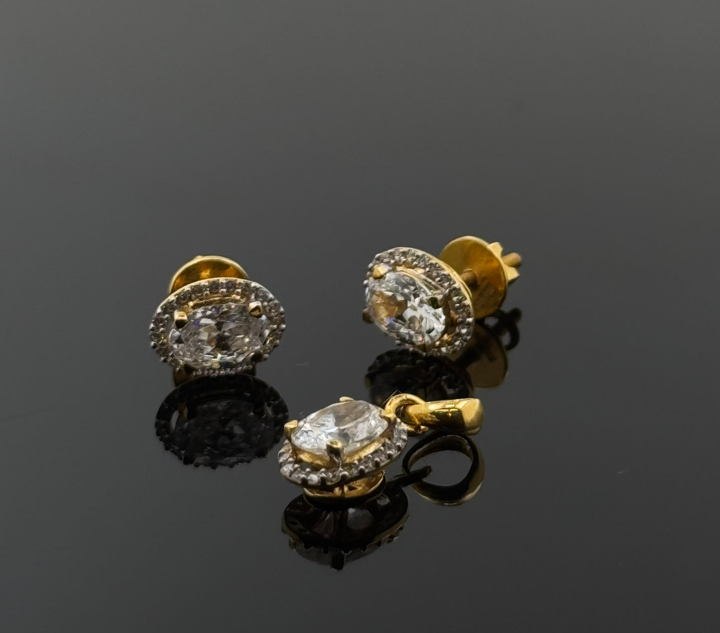 22K Solid Gold Fancy Pendant Sets PS19