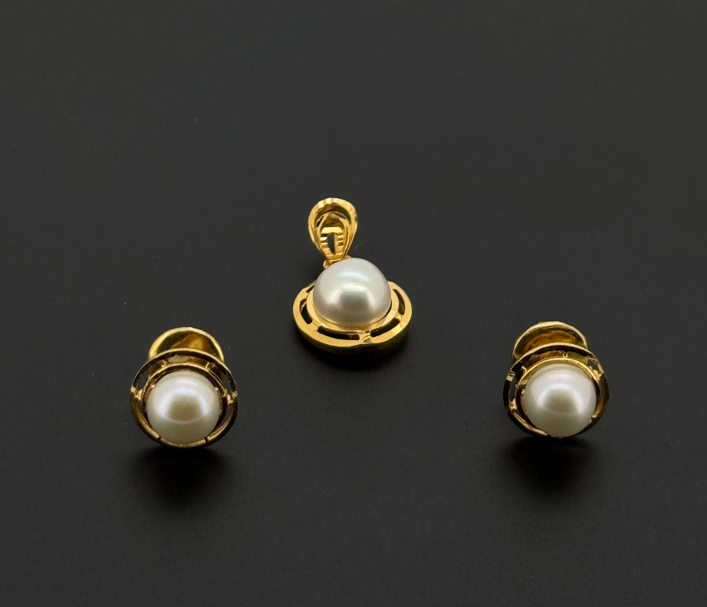 22K Solid Gold Fancy Pendant Sets PS218