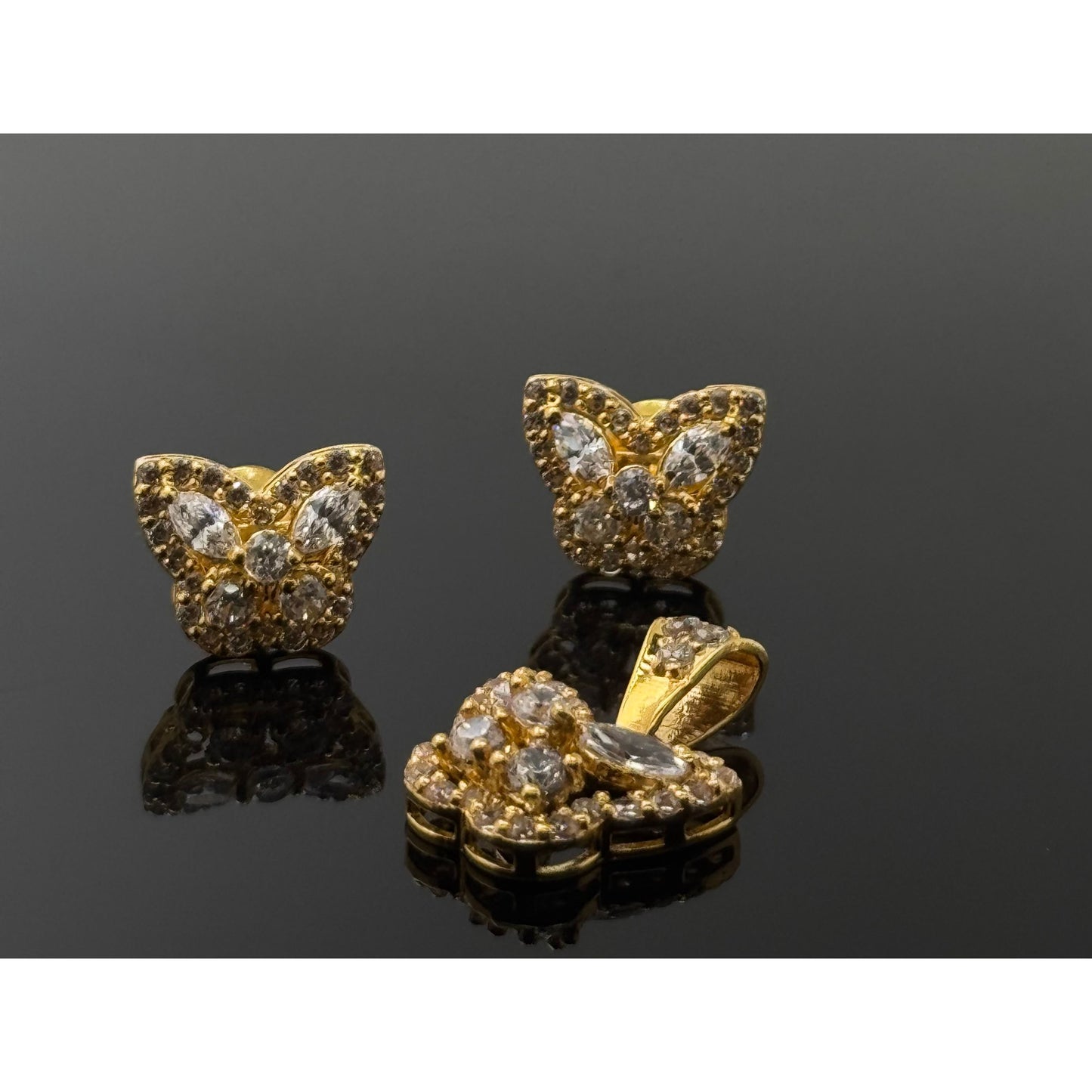 22K Solid Gold Fancy Pendant Sets PS68