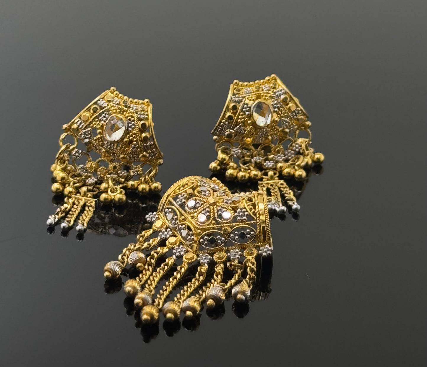 22K Solid Gold Fancy Pendant Sets PS88