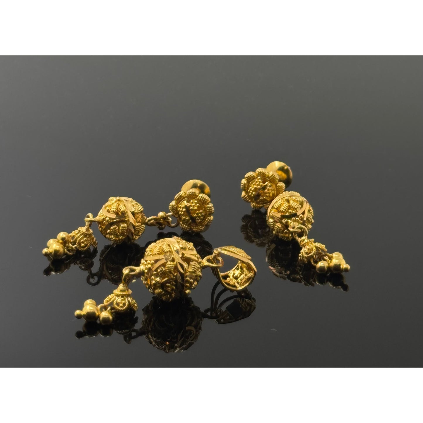 22K Solid Gold Fancy Pendant Sets PS97