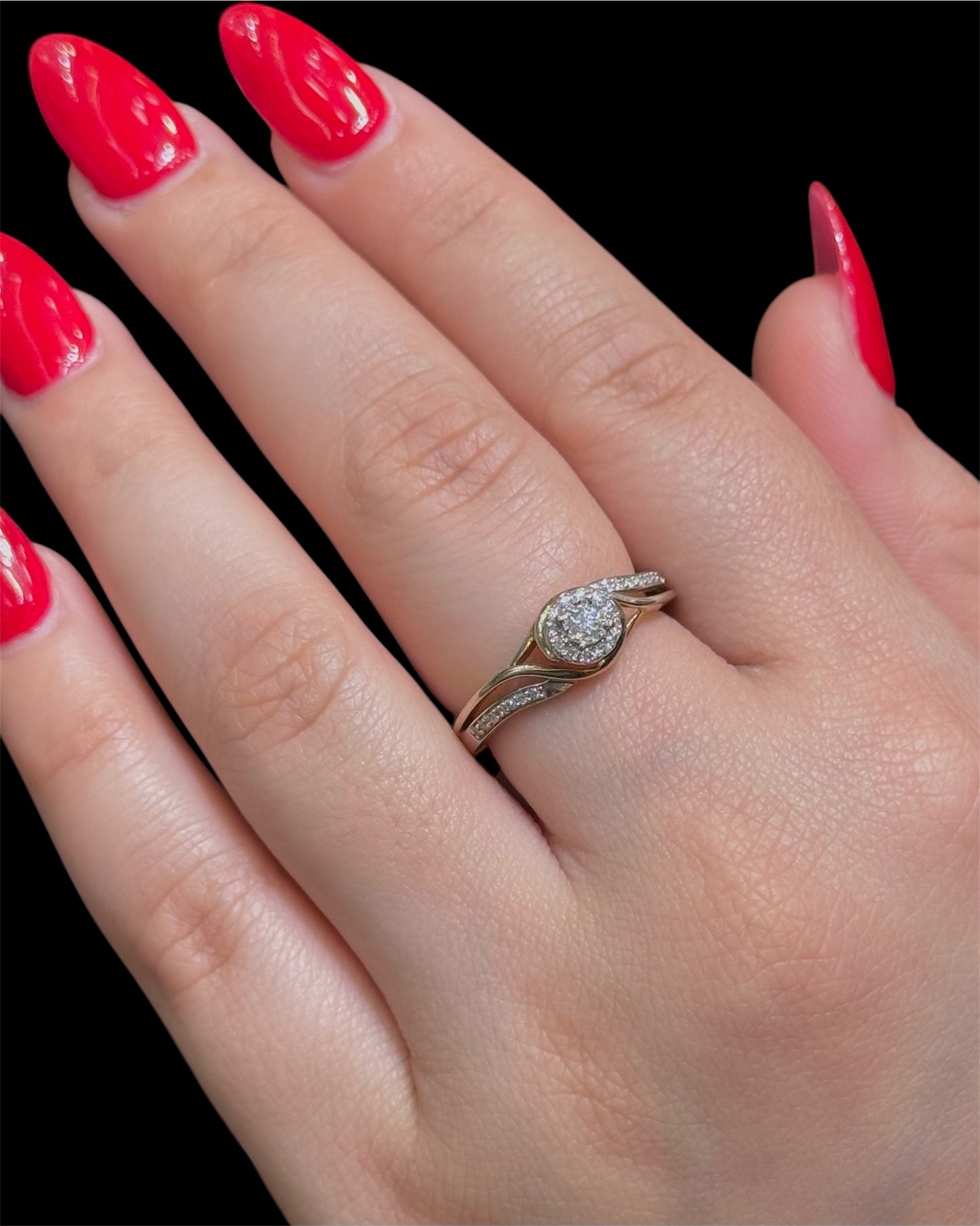 Natural Diamond Cluster Ring DR81