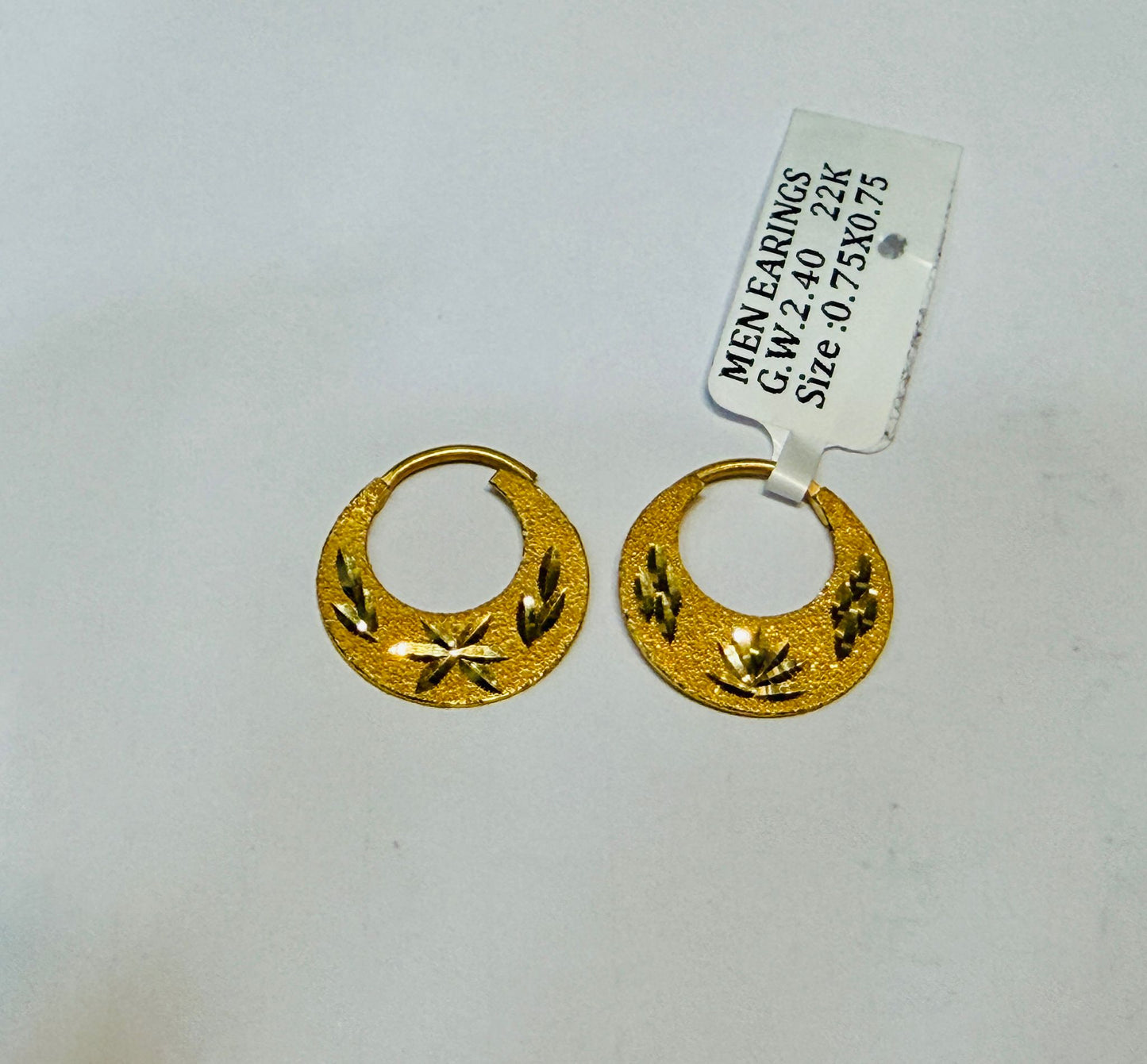 22K GOLD EARRINGS (ME190) DR100