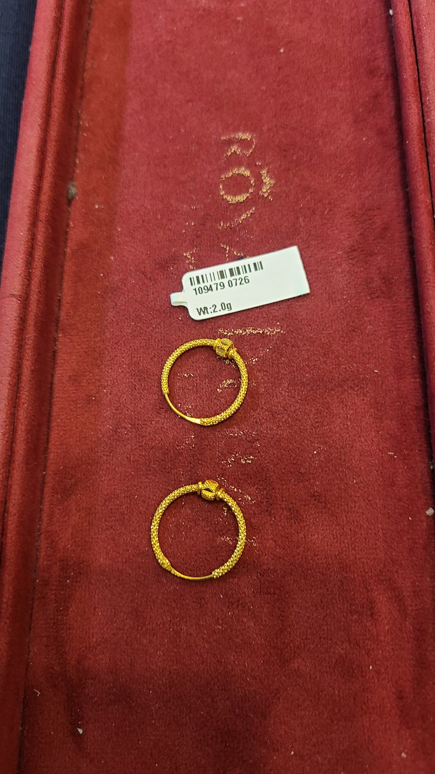22k gold earring ash100
