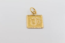 22k 22ct Solid Gold Hindu RELIGIOUS OM Pendant Charm Locket Diamond Cut p1000 ns - Royal Dubai Jewellers