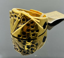 Solid Gold Men Ring Royal Flash Spade Design SM11 - Royal Dubai Jewellers