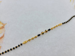 22K Solid Gold Black Beads Bracelet B8659 - Royal Dubai Jewellers