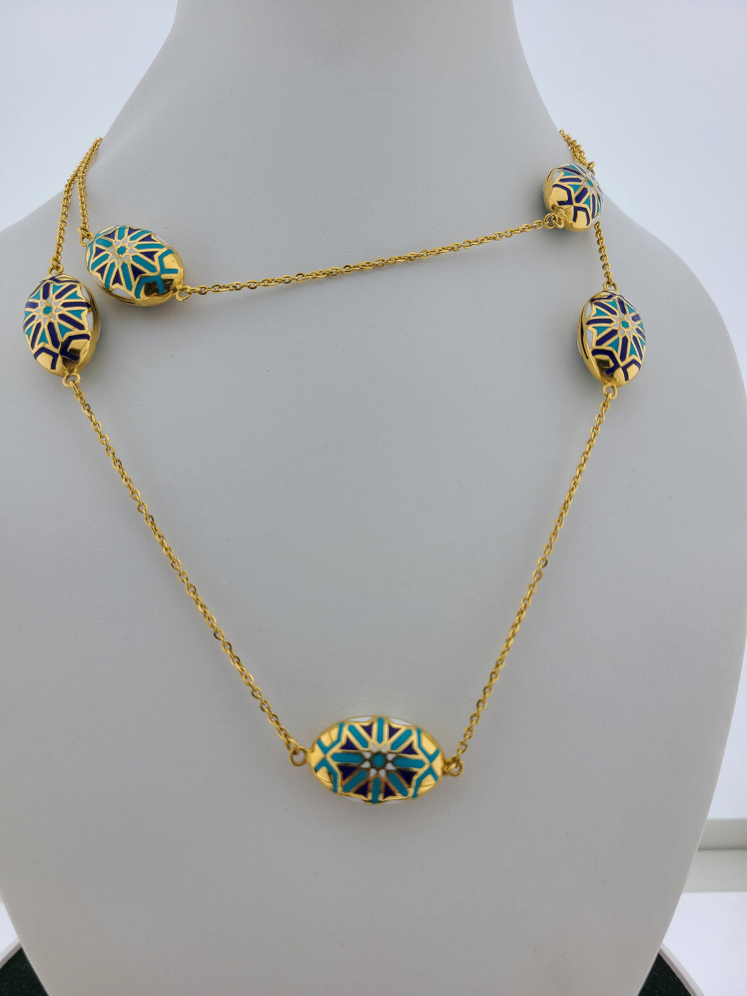 18K Solid Gold Turkish Design Long Chain C4927 - Royal Dubai Jewellers