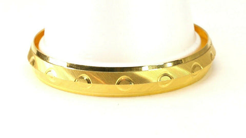 22k Bracelet Solid Gold Simple Charm Diamond Cut Men Design Size 3 inch B4225 - Royal Dubai Jewellers