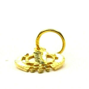 22k 22ct Solid Gold ELEGANT Simple Diamond Cut Religious Sikh Pendant P2046 - Royal Dubai Jewellers