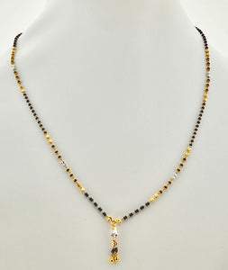 22K Solid Gold Two Tone Mangalsutra C4609 - Royal Dubai Jewellers