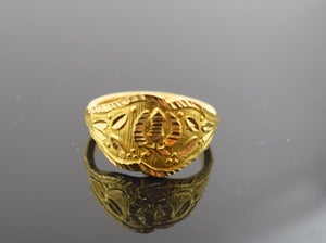 22k 22ct Solid Gold ELEGANT KHANDA MENS Ring BAND FREE18k BOX "RESIZABLE" R339 - Royal Dubai Jewellers