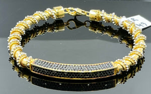 22k Bangle Solid Gold Elegant Charm Unique Exotic Design br5149 - Royal Dubai Jewellers