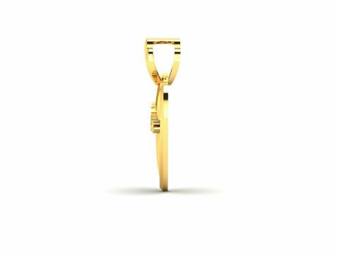 22k Pendant Solid Yellow Gold Ladies Jewelry Elegant Heart Dream Design CGP2 - Royal Dubai Jewellers