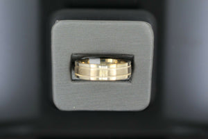 18k Solid Gold Elegant Ladies Modern Matte Finish Band Ring R9093m - Royal Dubai Jewellers
